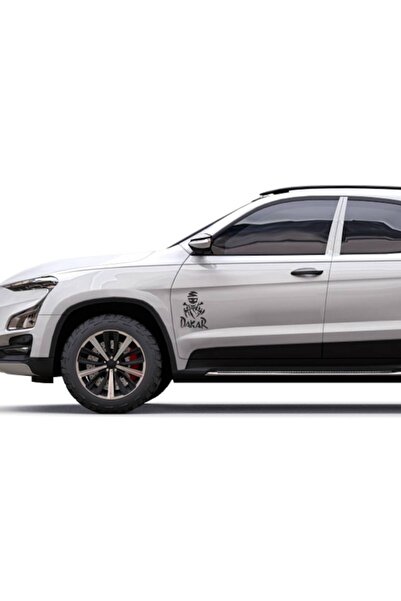 Oracal Set of two decorative tuning stickers – Dakar skull, 30 x 22 cm, black