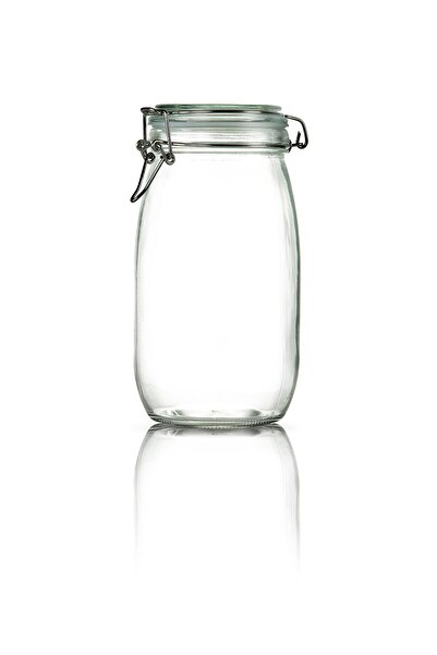 Store Korken Kavanoz 1500 ml Vakumlu Kilitli Cam Saklama Kavanozu