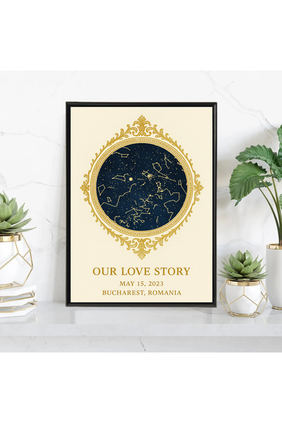 Legendary Gifts Tablou personalizat cu harta stelelor