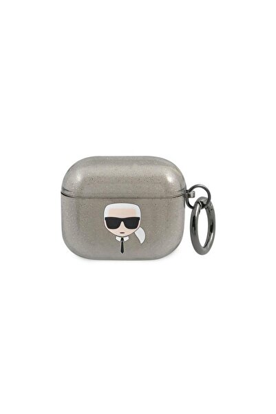 Karl Lagerfeld Husa Airpods 3 Glitter Karl's Head Negru