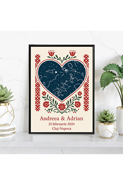 Legendary Gifts Tablou personalizat cu harta stelelor