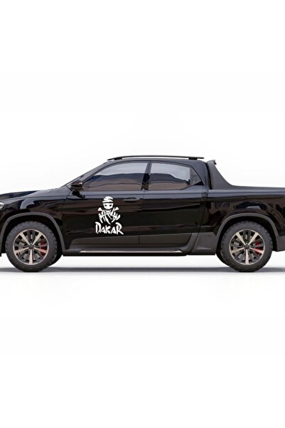 Oracal Set of two decorative tuning stickers - Dakar skull, 4x4 off-road, 20x15 cm, white