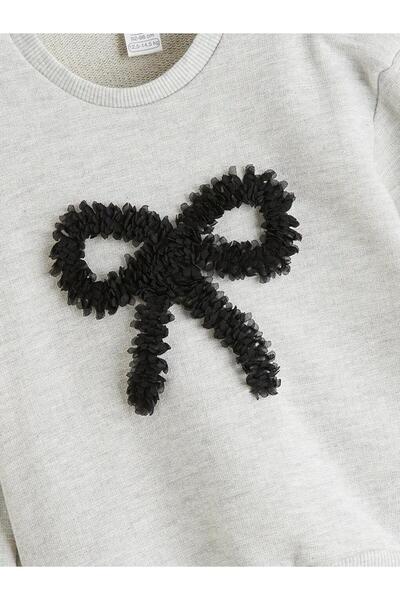 LC Waikiki Bow Printed Girls' Sweatshirt and Leggings 2-Pack (W5)