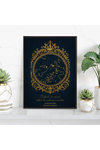 Legendary Gifts Tablou personalizat cu harta stelelor