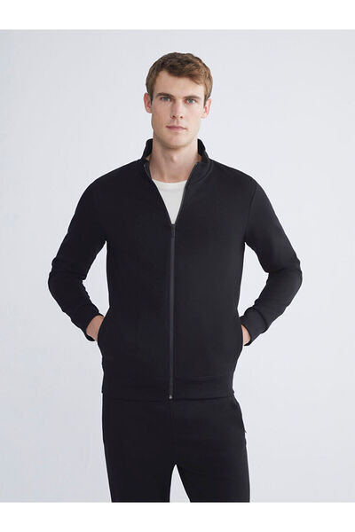 LC Waikiki Esvab • Modern & Distinctive Stand Collar Men's Zippered Sweatshirt