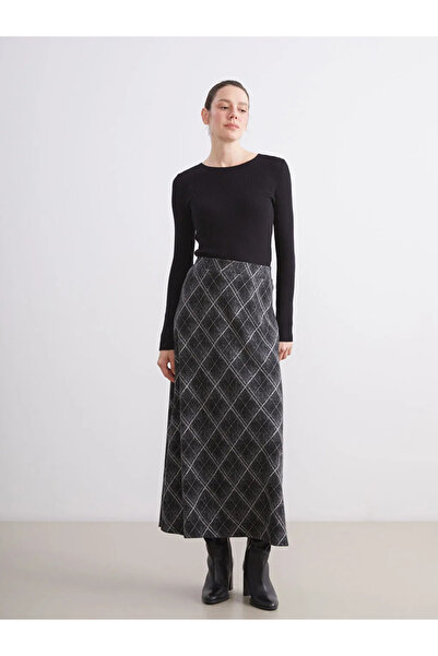 LC Waikiki Beli Lastikli Baklava Desenli Etek