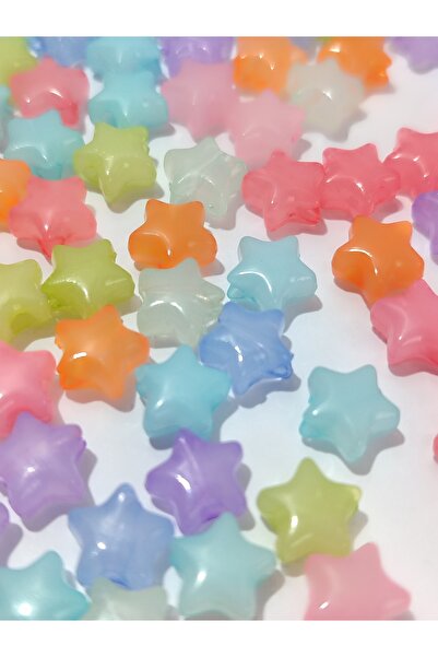 Mutlu Bujiteri Hobi Aksesuar خرز نجمي من الأكريليك (60 قطعة)