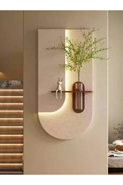 DEKORLİNE Modern Işıklı Duvar Tablosu Priz İle Çalışır