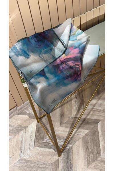 Armine 2025 Desenli Saf İpek Twill Eşarp 9426-09
