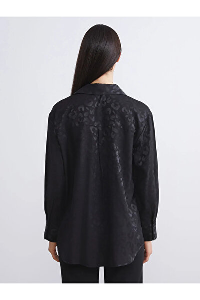 LC Waikiki Leopar Desenli Saten Kadın Gömlek Tunik