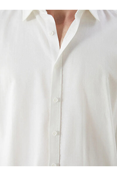 LC Waikiki Чоловіча сорочка з габардину Slim Fit з довгим рукавом