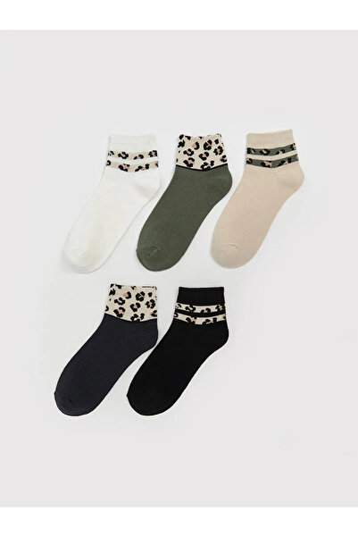 LC Waikiki Leopard Patterned Women's Socks, Pack of 5