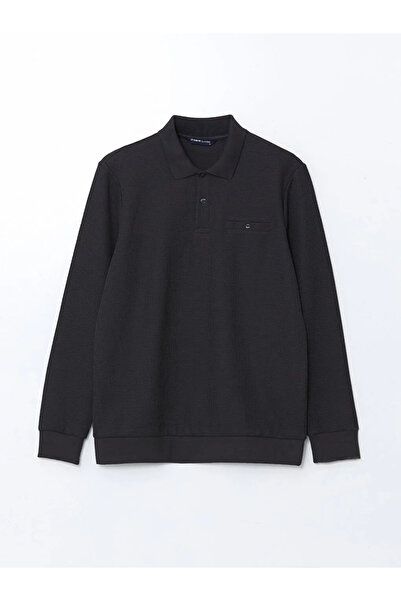 LC Waikiki Чоловічий світшот з коміром поло з довгим рукавом