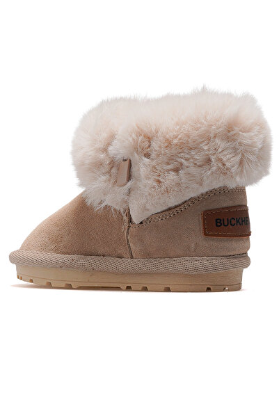 BUCKHEAD Furly Κοριτσίστικες Τüλινες Καθημερινές Μπότες με Φερμουάρ 25k Buck3064 Μπεζ