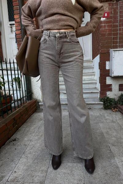 lizge giyim Snow Washed Color Denim Pants