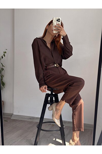 GAMZE ALPTEKİN ZR Original Brand Панталони от плат с морковна шарка