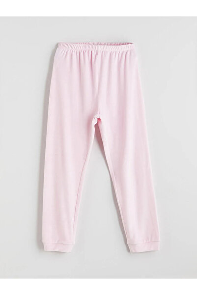 LC Waikiki Crew Neck Velvet Girl's Pajama Set