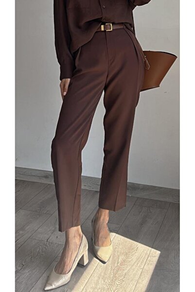 GAMZE ALPTEKİN ZR Original Brand Панталони от плат с морковна шарка