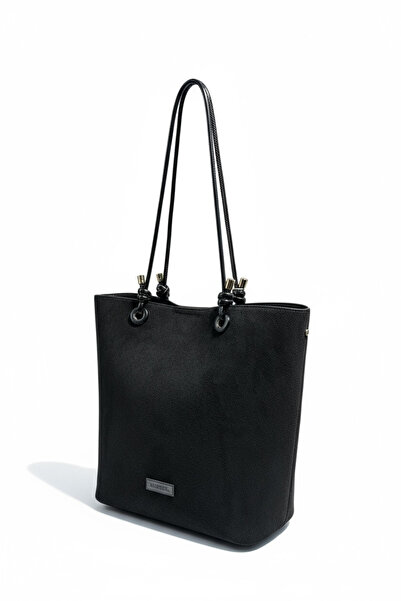 KRISTE BELL Genuine Suede Leather Shoulder Bag with Shiny Back Surface and Charm Detail - Tan