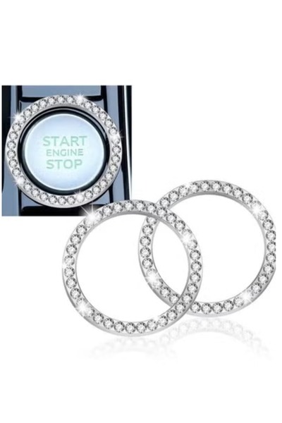 VEYA Crystal Round Ring for Car Start Button Rhinestone 1pc