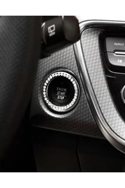 VEYA Crystal Round Ring for Car Start Button Rhinestone 1pc