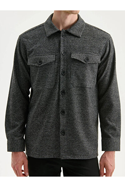 LC Waikiki Ανδρικό μακρυμάνικο πουκάμισο με κανονική εφαρμογή