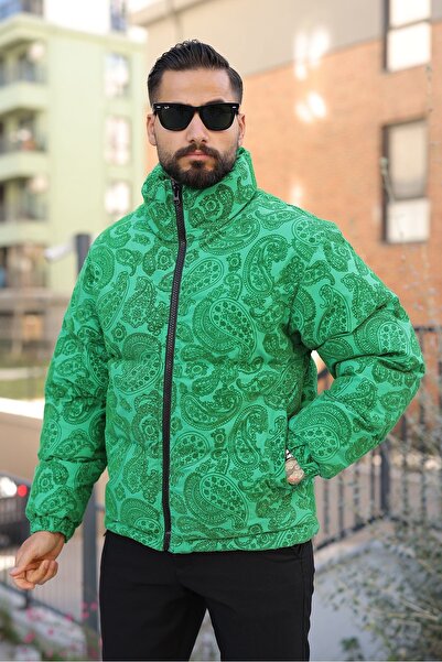 MİS MODA ΑΝΔΡΙΚΟ ΠΟΥΦΕΡΜΕΝΟ ΧΕΙΜΕΡΙΝΟ ΠΑΛΤΟ ΜΕ ΣΤΑΙΡΕΣ ΣΤΑΙΡΕΣ ΠΡΟΣΤΑΣΙΑΣ ΑΠΟ ΤΟ ΨΥΧΡΟ