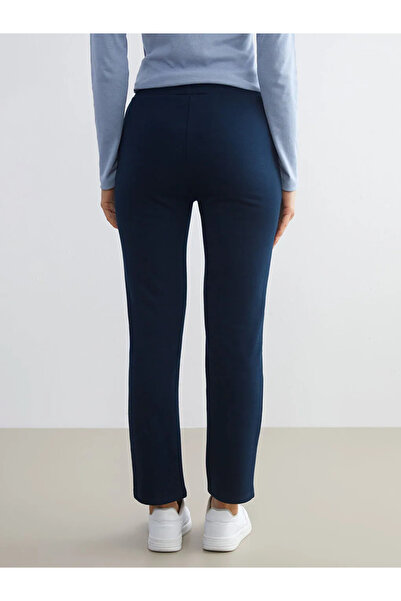 LC Waikiki Navy Blue Women's Thick Sweatpants with Elastic Waist