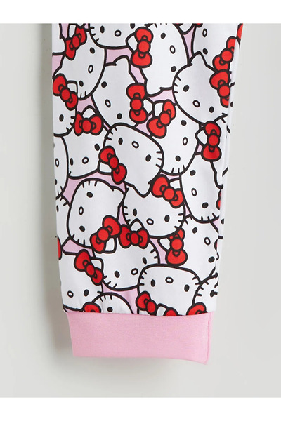 LC Waikiki Pantaloni de pijama pentru fete, roz, cu talie elastică și imprime...