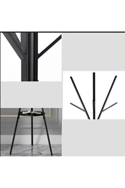 Razo carbon steel and wood coat rack — modern design, 9 hooks, accessory shelf, 180×45 cm