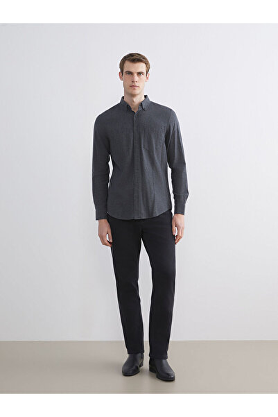 LC Waikiki Cămașă pentru bărbați din gabardină cu mânecă lungă, cu formă obișnuită