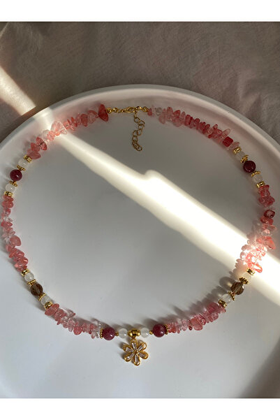Pembe Aura Kolye