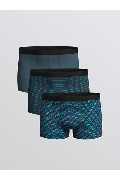 LC Waikiki Boxeri bărbați din bumbac elastic, croială standard, pachet de 3