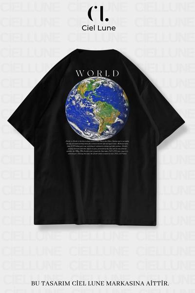Ciel Lune Μπλουζάκι Unisex Γυναικείο Ανδρικό World Printed Special Design Ove...