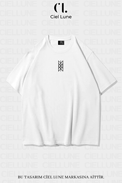 Ciel Lune Tricou supradimensionat unisex, femei, bărbați, imprimat Wyrd, desi...