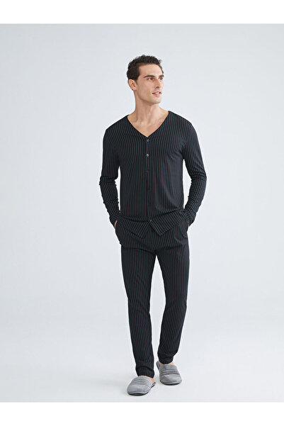 LC Waikiki   Black Standard Fit Men's Pajama Set