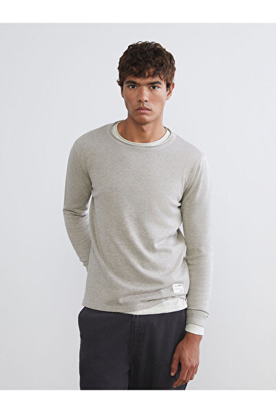 LC Waikiki Rmz Gi̇yi̇m Farkiyla Zero Roba Collar Men's Knitwear Sweater