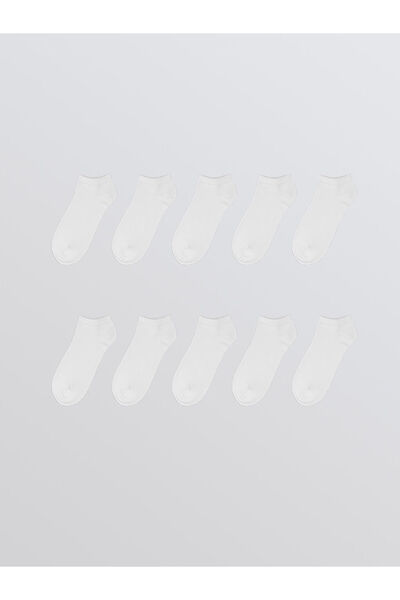 LC Waikiki Rmz Gi̇yi̇m Farkiyla Men's Booties Socks 10-Pack