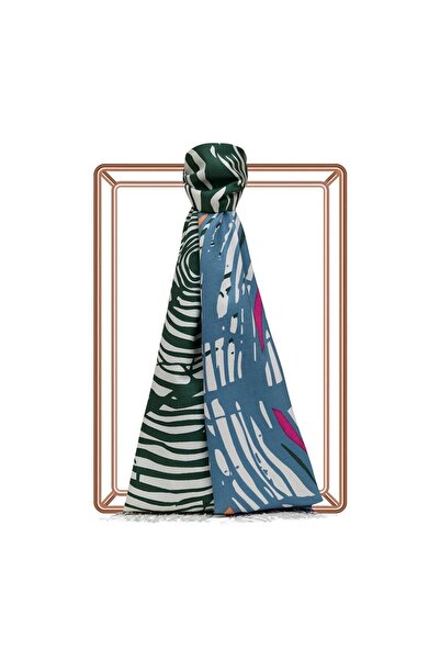 ipekevi Zebra Desenli İpek Şal Renkli Model 06