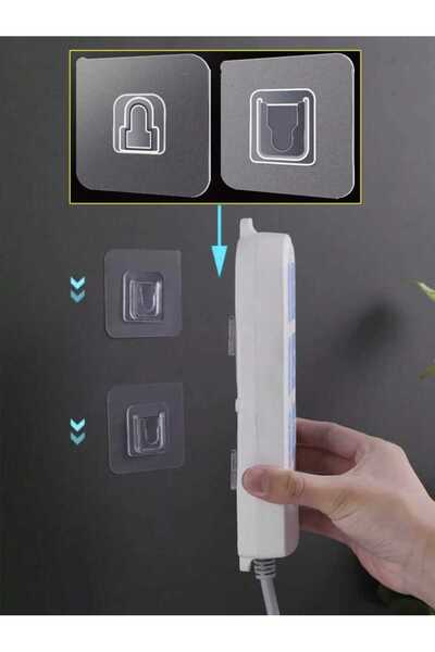 VEYA 5 Pairs Double Sided Adhesive Wall Tape Multi-Purpose Strong Wall Glue for Electrical Plug, Router