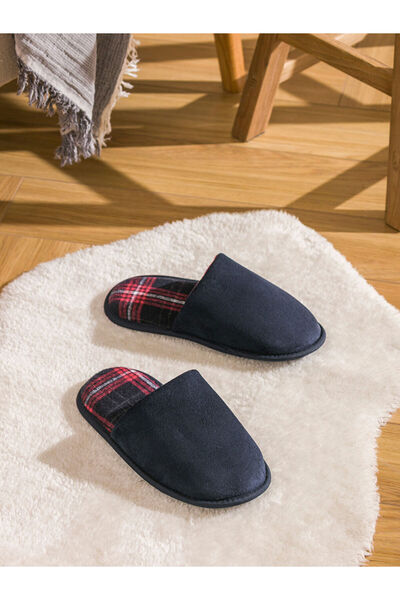 LC Waikiki Sparkling Choices from Shining Store | Suede Look Men's House Slippers