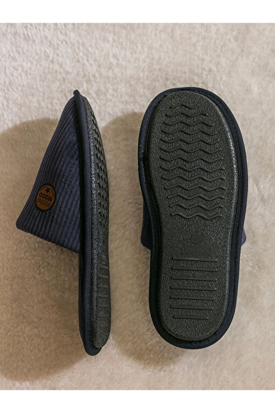 LC Waikiki Ανδρικές παντόφλες για το σπίτι με κεντημένο μπλε ναυτικό χρώμα