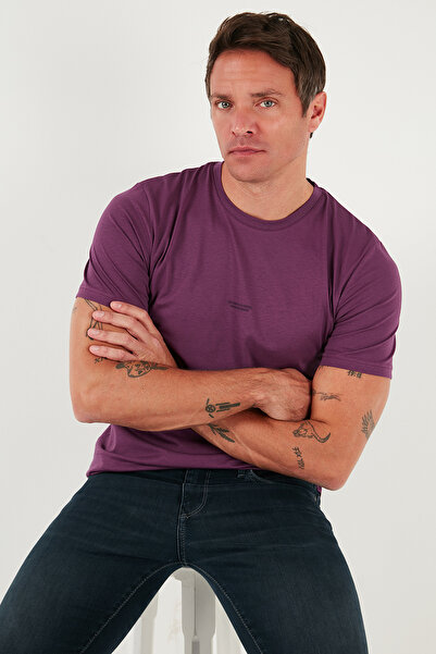 Buratti Text Detailed Cotton Regular Fit Crew Neck t Shirt Men's t Shirt 59020203