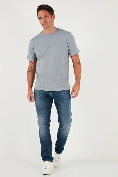 Buratti Text Detailed Cotton Regular Fit Crew Neck t Shirt Men's t Shirt 59020203