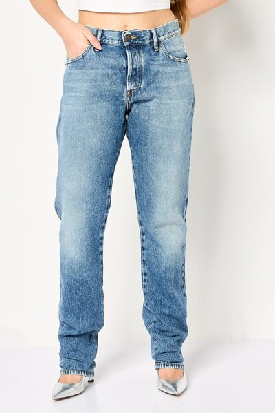 Diesel Women Slim Fit Washed Non-Stretchable Jeans, Blue