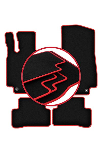 Other Covorașe velur cu margine roșie pentru: Mercedes C W205 cu suport pentr...