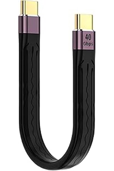 Other كابل USB-C قصير من Ti Terseli USB 4.0 بطول 13.8 سم — شحن سريع بقوة 100 ...