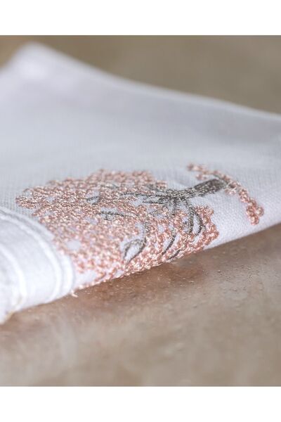 Madame Coco Orva Вишитий 100% бавовна 2-х паперових рушників - Білий - 30x45 см