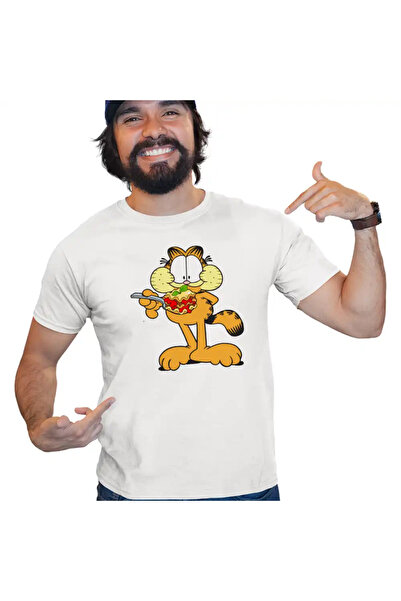 OEM Ανδρικό μπλουζάκι Garfield Lasagna με τροφή για γάτες
