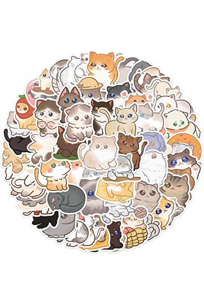 Generic Genie 120 pcs Cute Kawaii Cat Stickers for Water Bottle, Laptop, Phone, Skateboard – Gift for Kids